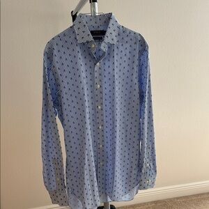 Polo by Ralph Lauren Blue Striped Skull-and-Bones Men’s Shirt.